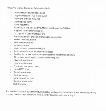 1969 Chevrolet Camaro Base