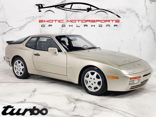 Tan 1989 Porsche 944 Turbo