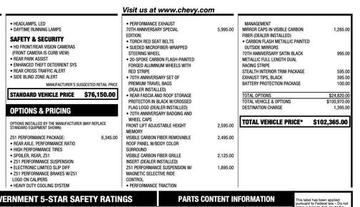 2023 Chevrolet Corvette Stingray w/3LT