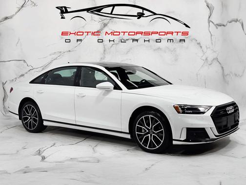 Glacier White Metallic 2021 Audi A8 L 55