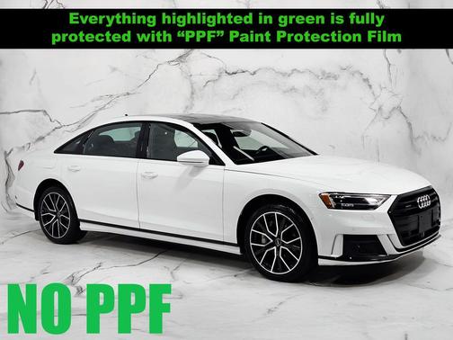 Glacier White Metallic 2021 Audi A8 L 55