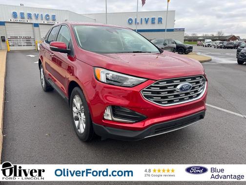 Rapid Red Metallic Tinted Clearcoat 2024 Ford Edge Titanium