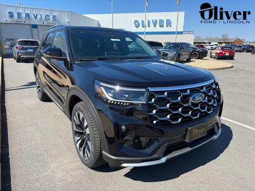 Agate Black Metallic 2026 Ford Explorer Platinum