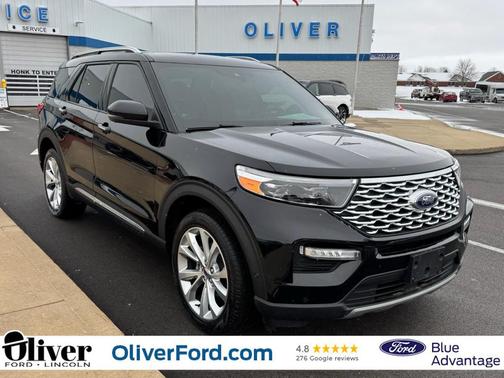 Agate Black Metallic 2022 Ford Explorer Platinum