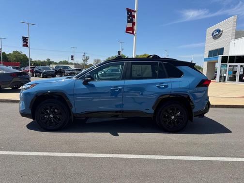 Cavalry Blue/Midnight Black Metallic 2024 Toyota RAV4 Hybrid SE