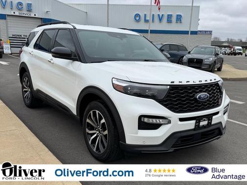 Star White Metallic Tri-Coat 2021 Ford Explorer ST