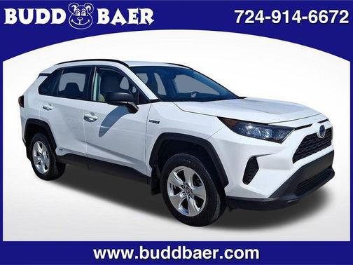 Super White 2021 Toyota RAV4 Hybrid LE