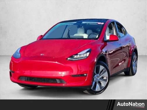 Red Multi-Coat 2022 Tesla Model Y Long Range Dual Motor All-Wheel Drive