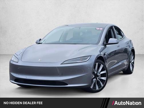 Stealth Grey 2025 Tesla Model 3 Long Range