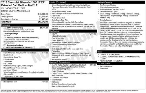2018 Chevrolet Silverado 1500 2LT