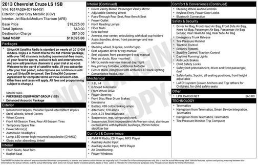 2013 Chevrolet Cruze LS
