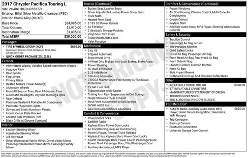 2017 Chrysler Pacifica Touring-L