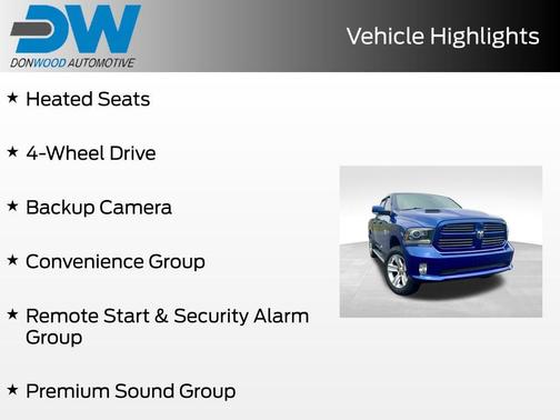 Blue Streak Pearlcoat 2016 RAM 1500 Sport