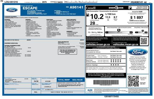Magnetic Metallic 2017 Ford Escape Titanium