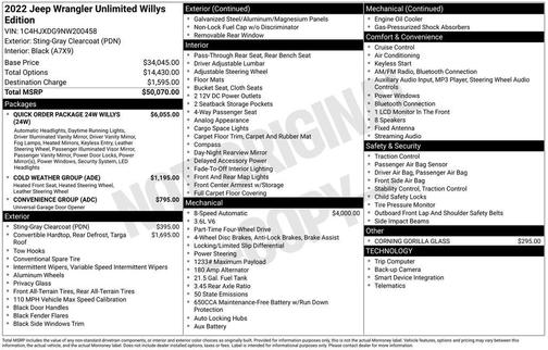 2022 Jeep Wrangler Willys