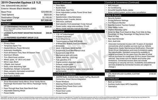 Mosaic Black Metallic 2019 Chevrolet Equinox LS