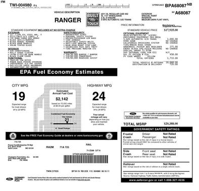 2011 Ford Ranger XL