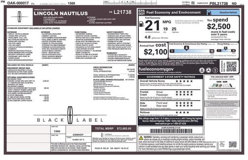 Chroma Caviar Dark Gray Metallic Clearcoat 2023 Lincoln Nautilus Black Label