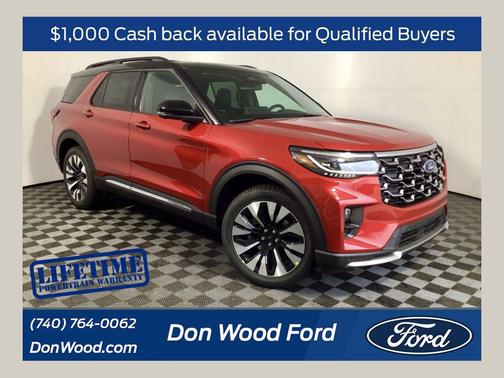 Rapid Red Metallic Tinted Clearcoat 2026 Ford Explorer Platinum