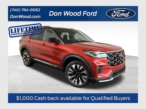 Rapid Red Metallic Tinted Clearcoat 2026 Ford Explorer Platinum