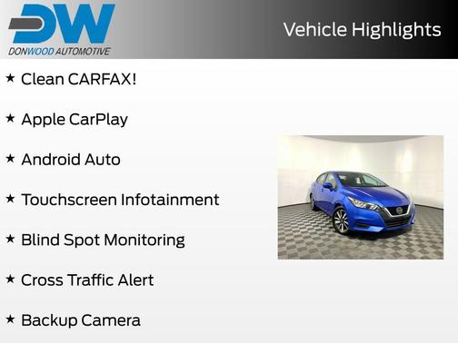 Electric Blue Metallic 2021 Nissan Versa 1.6 SV