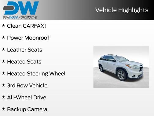 Blizzard Pearl 2016 Toyota Highlander Hybrid Platinum