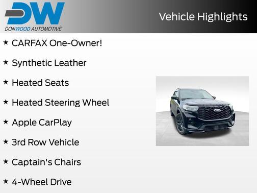 Agate Black Metallic 2025 Ford Explorer ST-Line
