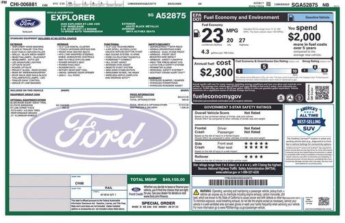 Agate Black Metallic 2025 Ford Explorer ST-Line