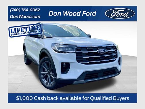 Star White Metallic Tri-Coat 2026 Ford Explorer Active