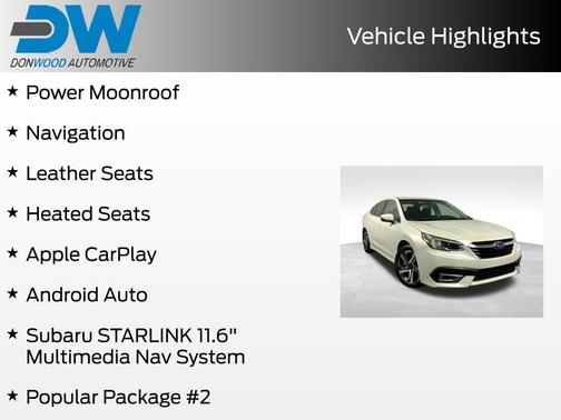 Crystal White Pearl 2022 Subaru Legacy Limited