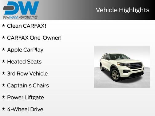 Star White Metallic Tri-Coat 2021 Ford Explorer XLT