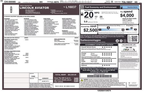 White 2026 Lincoln Aviator Reserve AWD