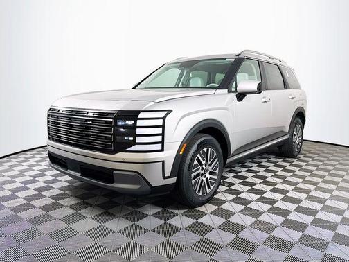 Typhoon Silver Metallic 2026 Hyundai Palisade Hybrid Blue SEL 8P