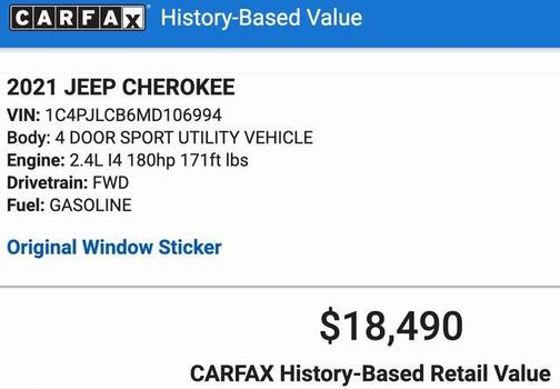 2021 Jeep Cherokee Latitude