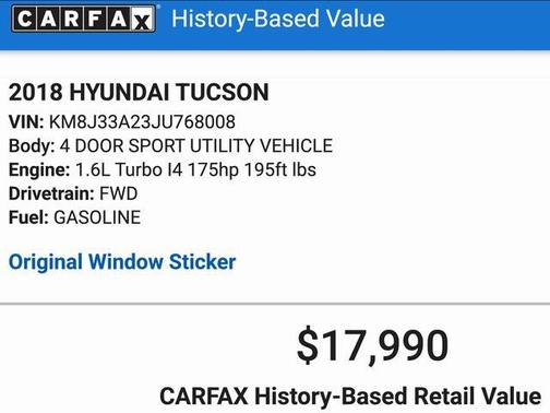 2018 Hyundai TUCSON Value