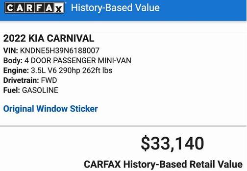 2022 Kia Carnival SX