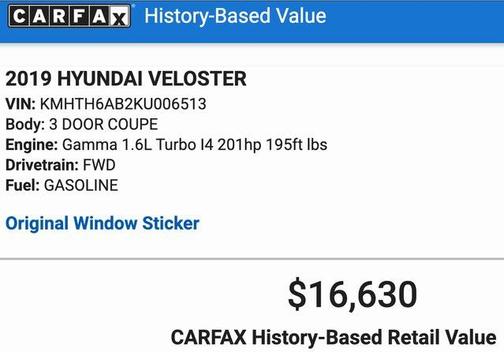 2019 Hyundai Veloster Base