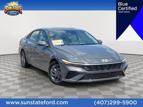 Amazon Gray 2025 Hyundai ELANTRA HEV Blue