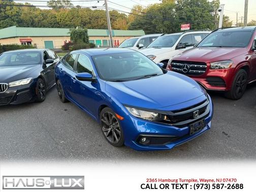 Aegean Blue Metallic 2021 Honda Civic Sport
