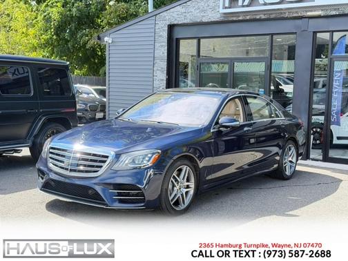 Blue 2019 Mercedes-Benz S-Class 4MATIC