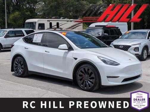 Pearl White Multi-Coat 2022 Tesla Model Y Performance Dual Motor All-Wheel Drive