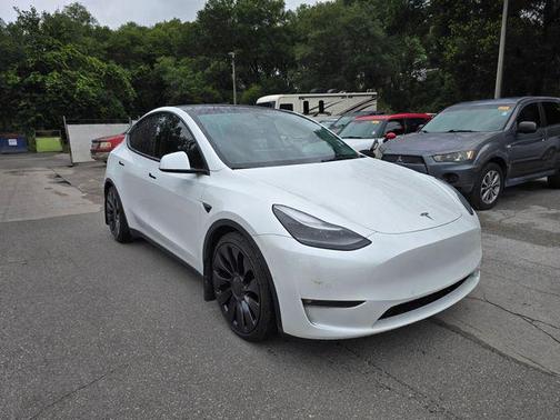 Pearl White Multi-Coat 2022 Tesla Model Y Performance Dual Motor All-Wheel Drive