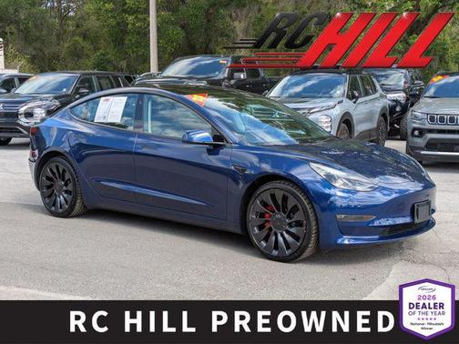 Deep Blue Metallic 2023 Tesla Model 3 Performance