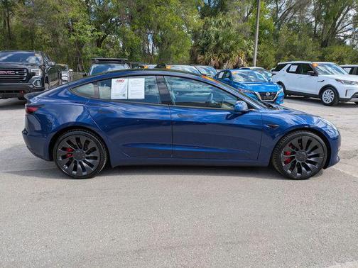 Deep Blue Metallic 2023 Tesla Model 3 Performance