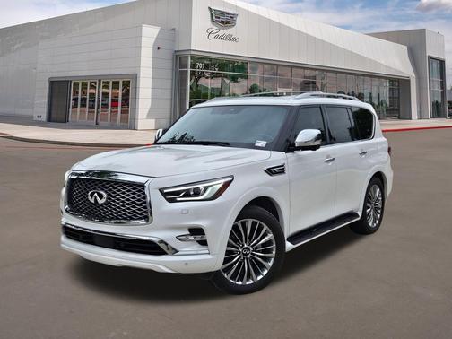 Moonstone White 2021 INFINITI QX80 SENSORY AWD
