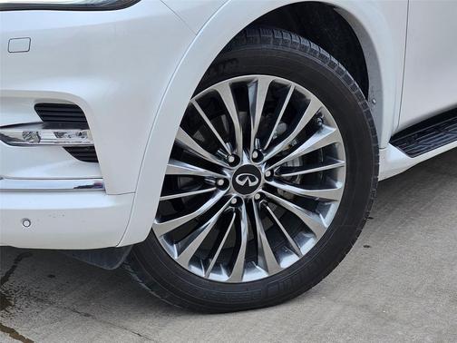 Moonstone White 2021 INFINITI QX80 SENSORY AWD