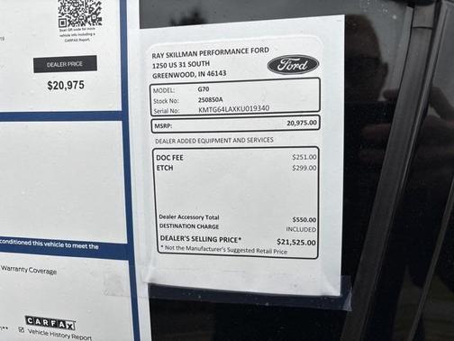 2019 Genesis G70 2.0T Advanced