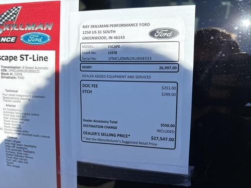 2024 Ford Escape ST-Line