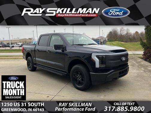 Antimatter Blue Metallic 2025 Ford F-150 Lightning XLT Truck