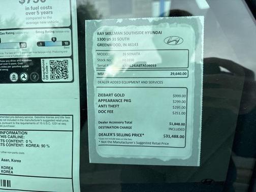 2026 Hyundai SONATA SE